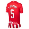 Oficiální Fotbalový Dres Atlético Madrid R. De Paul 5 Domácí 2023-24 pro Děti